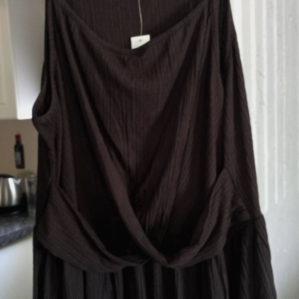 Nwt Maurice's Peplum Tank Top Black sz 1x